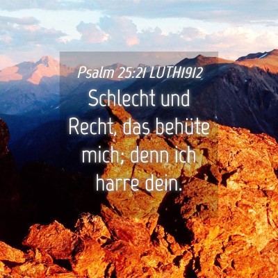 Picture 04 - Psalm 25:21 LUTH1912 - Schlecht und Recht, das behüte mich; denn ich - Bible Verse Picture