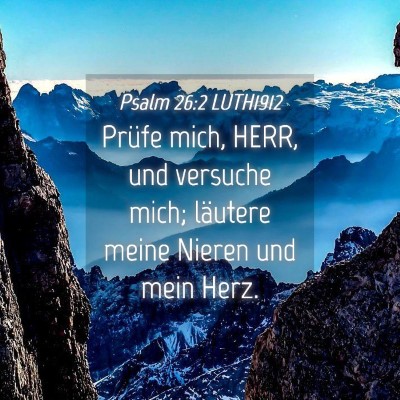 Picture 04 - Psalm 26:2 LUTH1912 - Prüfe mich, HERR, und versuche mich; läutere - Bible Verse Picture