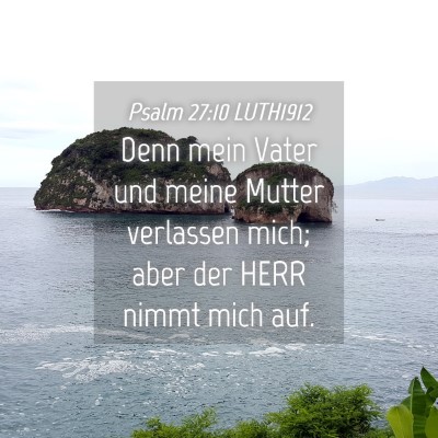 Picture 04 - Psalm 27:10 LUTH1912 - Denn mein Vater und meine Mutter verlassen mich; - Bible Verse Picture