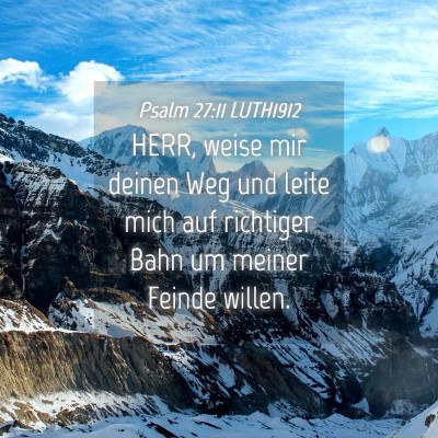 Picture 04 - Psalm 27:11 LUTH1912 - HERR, weise mir deinen Weg und leite mich auf - Bible Verse Picture