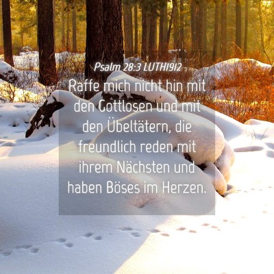 Picture 04 - Psalm 28:3 LUTH1912 - Raffe mich nicht hin mit den Gottlosen und mit - Bible Verse Picture