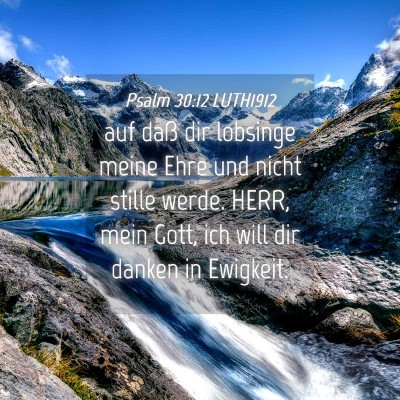 Picture 04 - Psalm 30:12 LUTH1912 - auf daß dir lobsinge meine Ehre und nicht stille - Bible Verse Picture