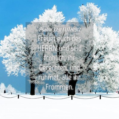 Picture 04 - Psalm 32:11 LUTH1912 - Freuet euch des HERRN und seid fröhlich, ihr - Bible Verse Picture