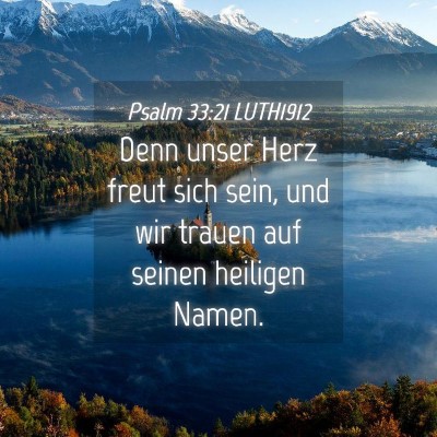 Picture 04 - Psalm 33:21 LUTH1912 - Denn unser Herz freut sich sein, und wir trauen - Bible Verse Picture