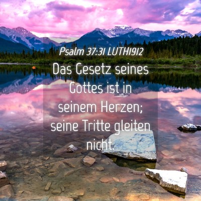 Picture 04 - Psalm 37:31 LUTH1912 - Das Gesetz seines Gottes ist in seinem Herzen; - Bible Verse Picture