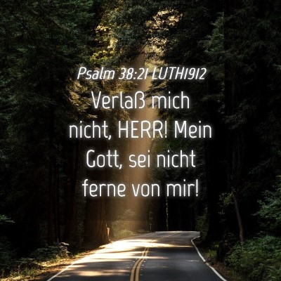 Picture 04 - Psalm 38:21 LUTH1912 - Verlaß mich nicht, HERR! Mein Gott, sei nicht - Bible Verse Picture