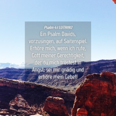 Picture 04 - Psalm 4:1 LUTH1912 - Ein Psalm Davids, vorzusingen, auf Saitenspiel. - Bible Verse Picture