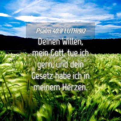 Picture 04 - Psalm 40:8 LUTH1912 - Deinen Willen, mein Gott, tue ich gern, und dein - Bible Verse Picture