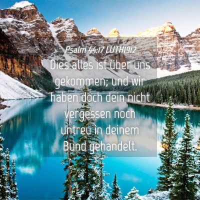 Picture 04 - Psalm 44:17 LUTH1912 - Dies alles ist über uns gekommen; und wir haben - Bible Verse Picture
