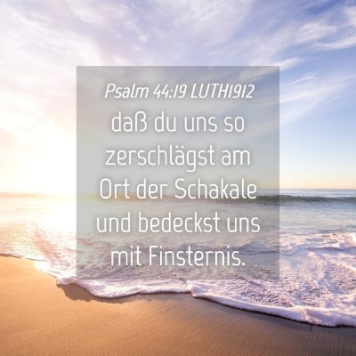 Picture 04 - Psalm 44:19 LUTH1912 - daß du uns so zerschlägst am Ort der Schakale - Bible Verse Picture