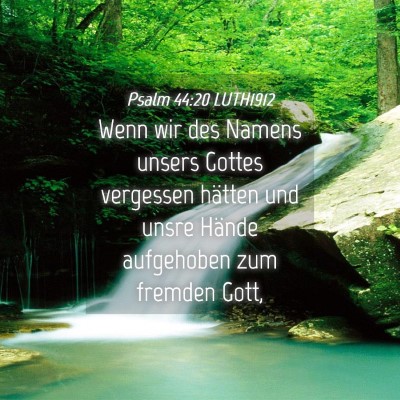 Picture 04 - Psalm 44:20 LUTH1912 - Wenn wir des Namens unsers Gottes vergessen - Bible Verse Picture