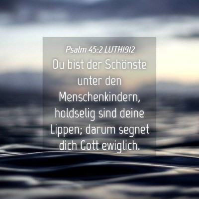 Picture 04 - Psalm 45:2 LUTH1912 - Du bist der Schönste unter den Menschenkindern, - Bible Verse Picture