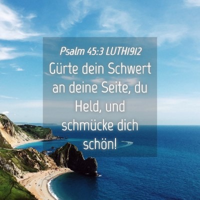 Picture 04 - Psalm 45:3 LUTH1912 - Gürte dein Schwert an deine Seite, du Held, und - Bible Verse Picture