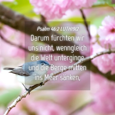Picture 04 - Psalm 46:2 LUTH1912 - Darum fürchten wir uns nicht, wenngleich die - Bible Verse Picture