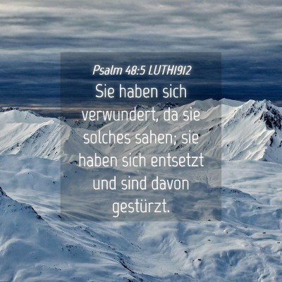 Picture 04 - Psalm 48:5 LUTH1912 - Sie haben sich verwundert, da sie solches sahen; - Bible Verse Picture