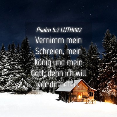 Picture 04 - Psalm 5:2 LUTH1912 - Vernimm mein Schreien, mein König und mein Gott; - Bible Verse Picture