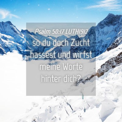 Picture 04 - Psalm 50:17 LUTH1912 - so du doch Zucht hassest und wirfst meine Worte - Bible Verse Picture