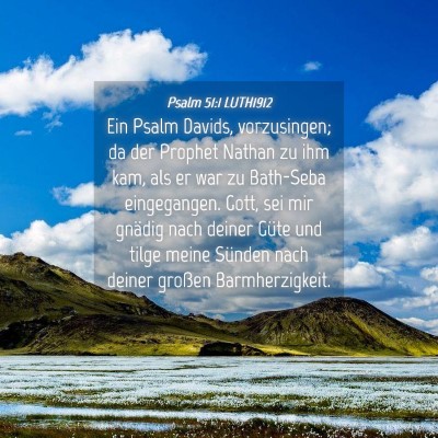 Picture 04 - Psalm 51:1 LUTH1912 - Ein Psalm Davids, vorzusingen; da der Prophet - Bible Verse Picture