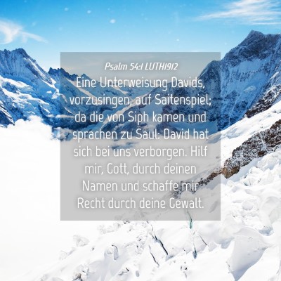 Picture 04 - Psalm 54:1 LUTH1912 - Eine Unterweisung Davids, vorzusingen, auf - Bible Verse Picture