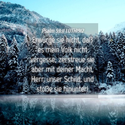 Picture 04 - Psalm 59:11 LUTH1912 - Erwürge sie nicht, daß es mein Volk nicht - Bible Verse Picture