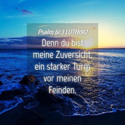 Picture 04 - Psalm 61:3 LUTH1912 - Denn du bist meine Zuversicht, ein starker Turm - Bible Verse Picture