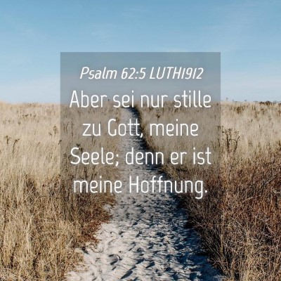 Picture 04 - Psalm 62:5 LUTH1912 - Aber sei nur stille zu Gott, meine Seele; denn er - Bible Verse Picture