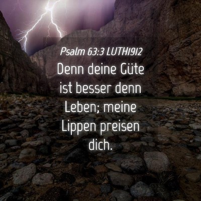 Picture 04 - Psalm 63:3 LUTH1912 - Denn deine Güte ist besser denn Leben; meine - Bible Verse Picture