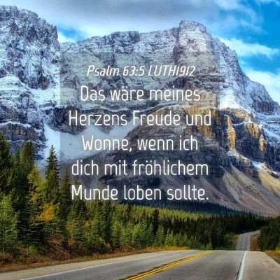 Picture 04 - Psalm 63:5 LUTH1912 - Das wäre meines Herzens Freude und Wonne, wenn - Bible Verse Picture