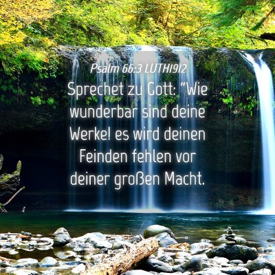 Picture 04 - Psalm 66:3 LUTH1912 - Sprechet zu Gott: “Wie wunderbar sind deine - Bible Verse Picture