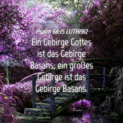 Picture 04 - Psalm 68:15 LUTH1912 - Ein Gebirge Gottes ist das Gebirge Basans; ein - Bible Verse Picture