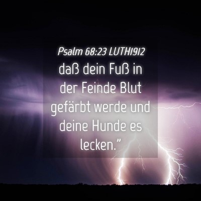 Picture 04 - Psalm 68:23 LUTH1912 - daß dein Fuß in der Feinde Blut gefärbt werde - Bible Verse Picture