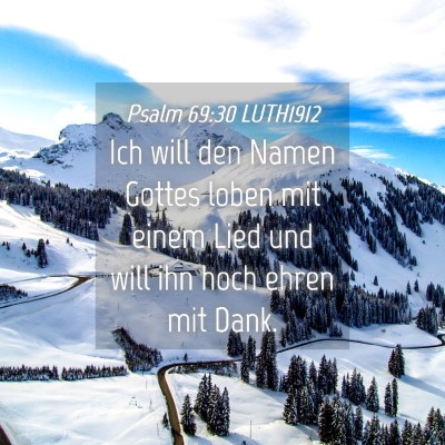 Picture 04 - Psalm 69:30 LUTH1912 - Ich will den Namen Gottes loben mit einem Lied - Bible Verse Picture