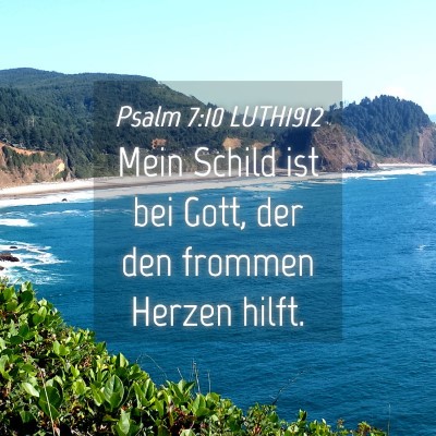 Picture 04 - Psalm 7:10 LUTH1912 - Mein Schild ist bei Gott, der den frommen Herzen - Bible Verse Picture