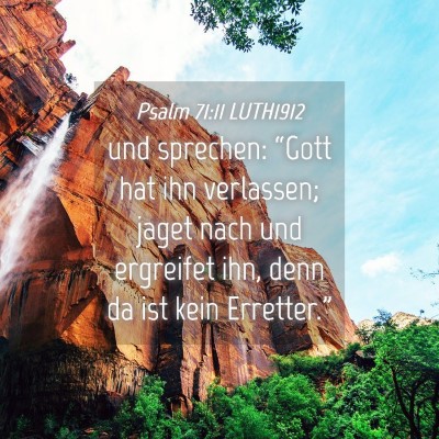 Picture 04 - Psalm 71:11 LUTH1912 - und sprechen: “Gott hat ihn verlassen; jaget - Bible Verse Picture