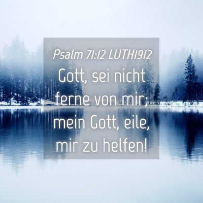 Picture 04 - Psalm 71:12 LUTH1912 - Gott, sei nicht ferne von mir; mein Gott, eile, - Bible Verse Picture