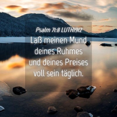 Picture 04 - Psalm 71:8 LUTH1912 - Laß meinen Mund deines Ruhmes und deines Preises - Bible Verse Picture