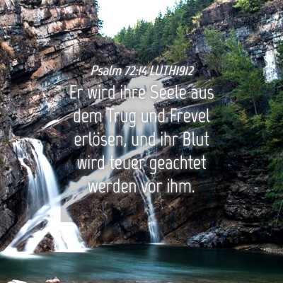 Picture 04 - Psalm 72:14 LUTH1912 - Er wird ihre Seele aus dem Trug und Frevel - Bible Verse Picture