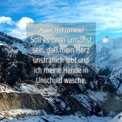 Picture 04 - Psalm 73:13 LUTH1912 - Soll es denn umsonst sein, daß mein Herz - Bible Verse Picture