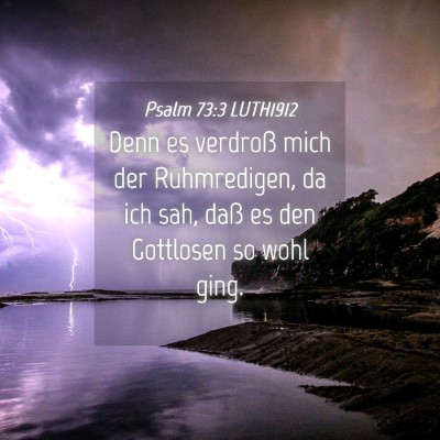 Picture 04 - Psalm 73:3 LUTH1912 - Denn es verdroß mich der Ruhmredigen, da ich - Bible Verse Picture