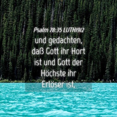 Picture 04 - Psalm 78:35 LUTH1912 - und gedachten, daß Gott ihr Hort ist und Gott - Bible Verse Picture