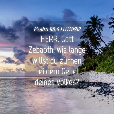Picture 04 - Psalm 80:4 LUTH1912 - HERR, Gott Zebaoth, wie lange willst du zürnen - Bible Verse Picture