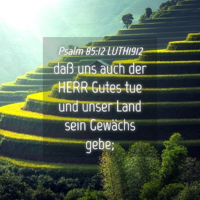 Picture 04 - Psalm 85:12 LUTH1912 - daß uns auch der HERR Gutes tue und unser Land - Bible Verse Picture