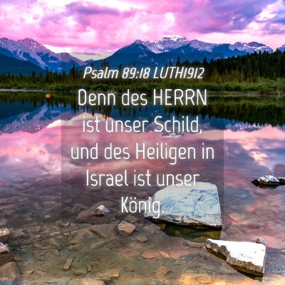 Picture 04 - Psalm 89:18 LUTH1912 - Denn des HERRN ist unser Schild, und des Heiligen - Bible Verse Picture