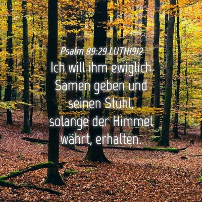 Picture 04 - Psalm 89:29 LUTH1912 - Ich will ihm ewiglich Samen geben und seinen - Bible Verse Picture