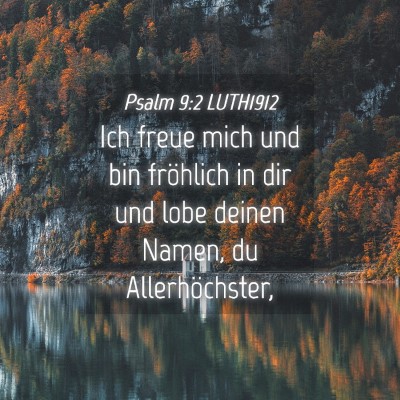 Picture 04 - Psalm 9:2 LUTH1912 - Ich freue mich und bin fröhlich in dir und lobe - Bible Verse Picture