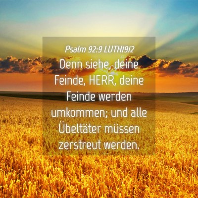 Picture 04 - Psalm 92:9 LUTH1912 - Denn siehe, deine Feinde, HERR, deine Feinde - Bible Verse Picture