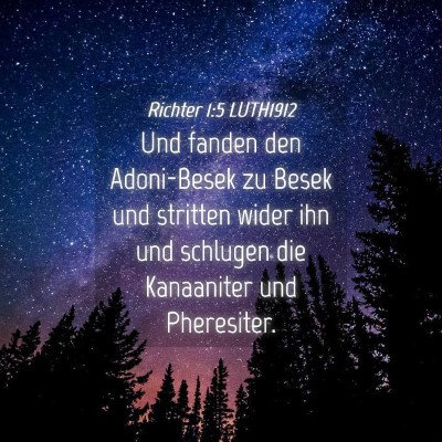 Picture 04 - Richter 1:5 LUTH1912 - Und fanden den Adoni-Besek zu Besek und stritten - Bible Verse Picture