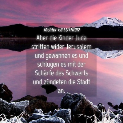 Picture 04 - Richter 1:8 LUTH1912 - Aber die Kinder Juda stritten wider Jerusalem und - Bible Verse Picture