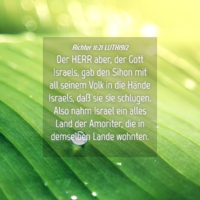 Picture 04 - Richter 11:21 LUTH1912 - Der HERR aber, der Gott Israels, gab den Sihon - Bible Verse Picture