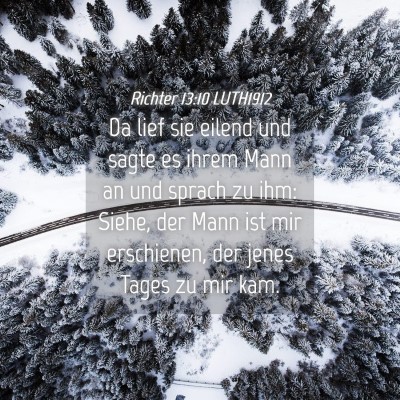 Picture 04 - Richter 13:10 LUTH1912 - Da lief sie eilend und sagte es ihrem Mann an und - Bible Verse Picture